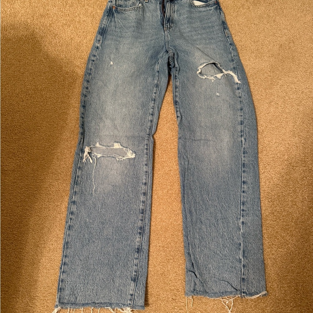 Garage- Distressed Blue Women's Jeans by Garage size 26